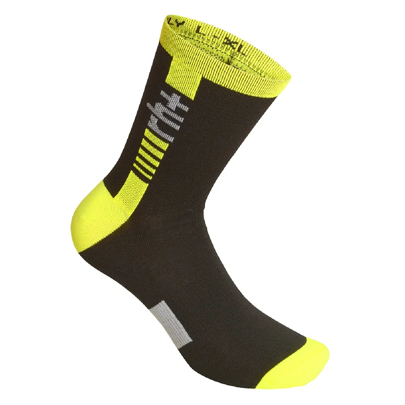 bicycle pedal tensile-Calze Rh+ Logo Merino 15 - Nero giallo