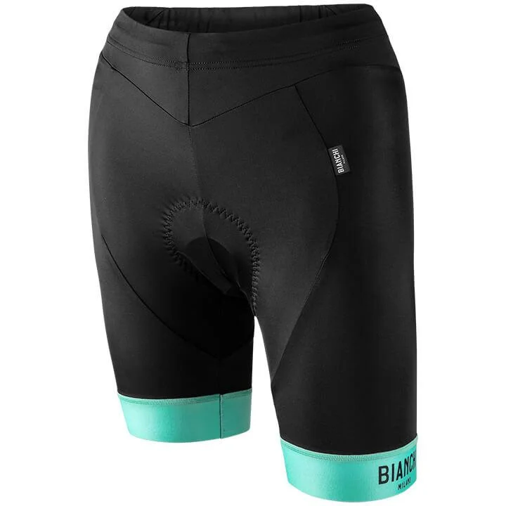 bicycle lever personalization-Bianchi Milano Avola Women's Cycling Shorts (Black / Celeste) XS-L