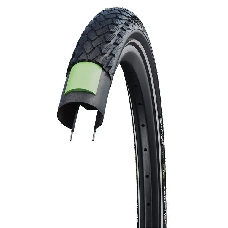 bicycle cleat flex-Copertoncino Schwalbe Green Marathon HS620 - 16x1.35