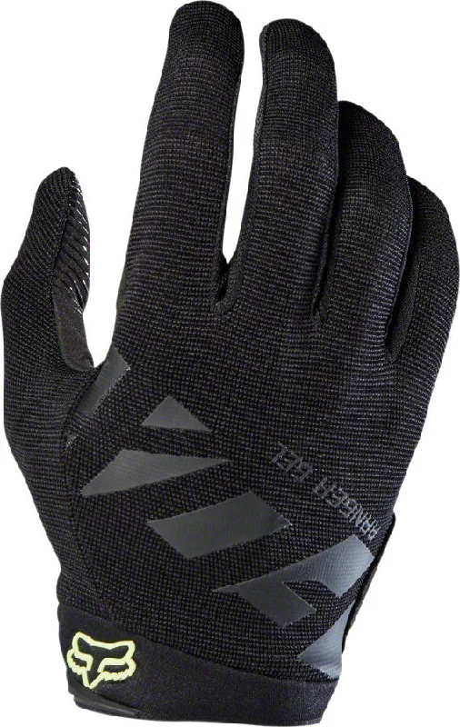 bicycle cleat load-Fox Racing Ranger Gel Mens Full Finger Glove: Black/Charcoal SM