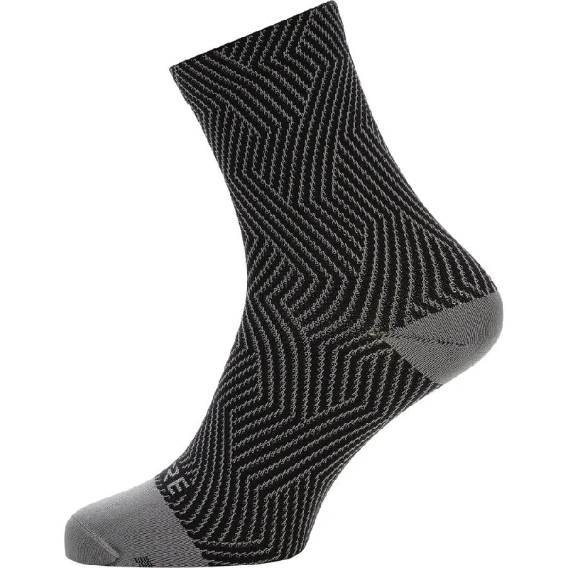 bicycle stem flex-C3 Mid Bike Socks - Gray/Black