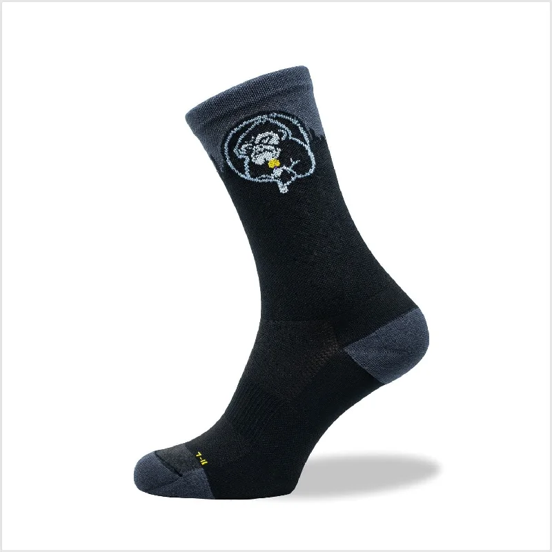 bicycle cleat load-Grumpy Monkey Load Shedding Socks Black