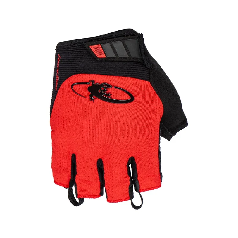 bicycle seatpost compression-Lizard Skins Aramus Cadence Short Finger Gloves Crimson Red M Pair