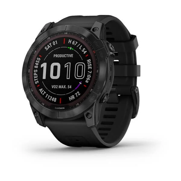 bicycle gear upgrade-Garmin Fenix 7X Sapphire Sol Black Band Dlc Ti