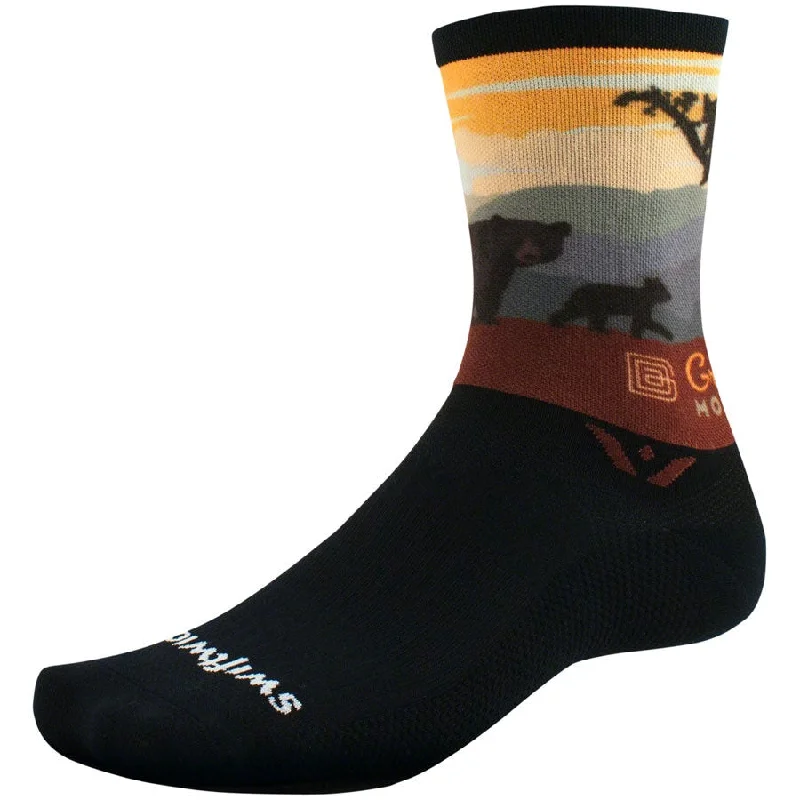 bicycle frame shear-Vision Six Impression National Park Bike Socks - Great Smoky Mountain Bears