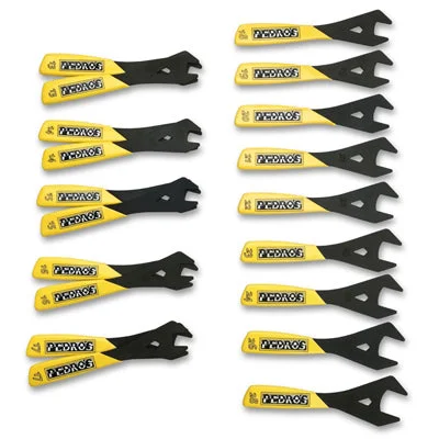 bicycle brake agility-Pedros Cone Wrench Set 19 Pc Cone Wrench Set  Tools