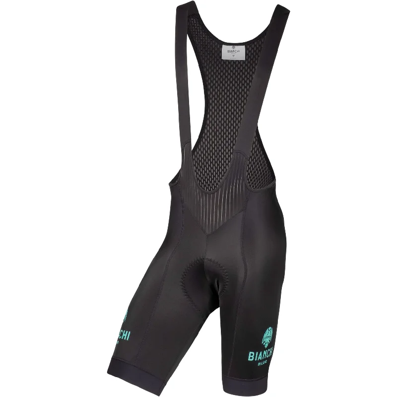 bicycle saddle personalization-Bianchi Milano MORELLO Men's Bib Shorts (Black / Celeste) 2XL-4XL