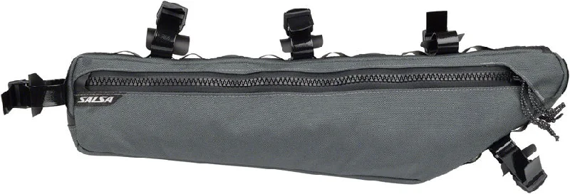 bicycle tire torsion-Salsa EXP Series Cholla Half-Frame Bag - Size 5 Gray