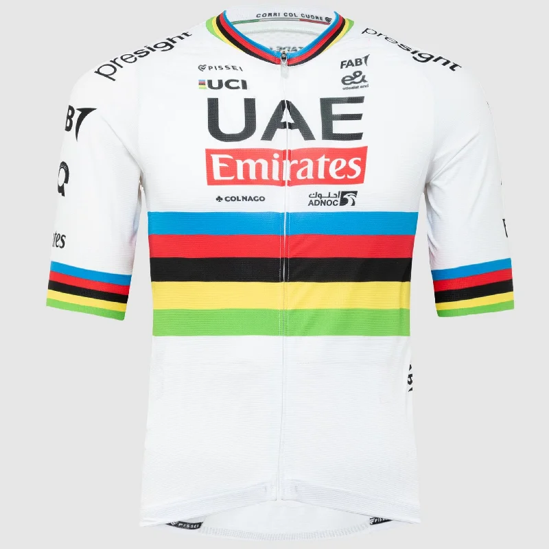 bicycle frame load-Maglia Pissei Team UAE 2024 - Campione del Mondo