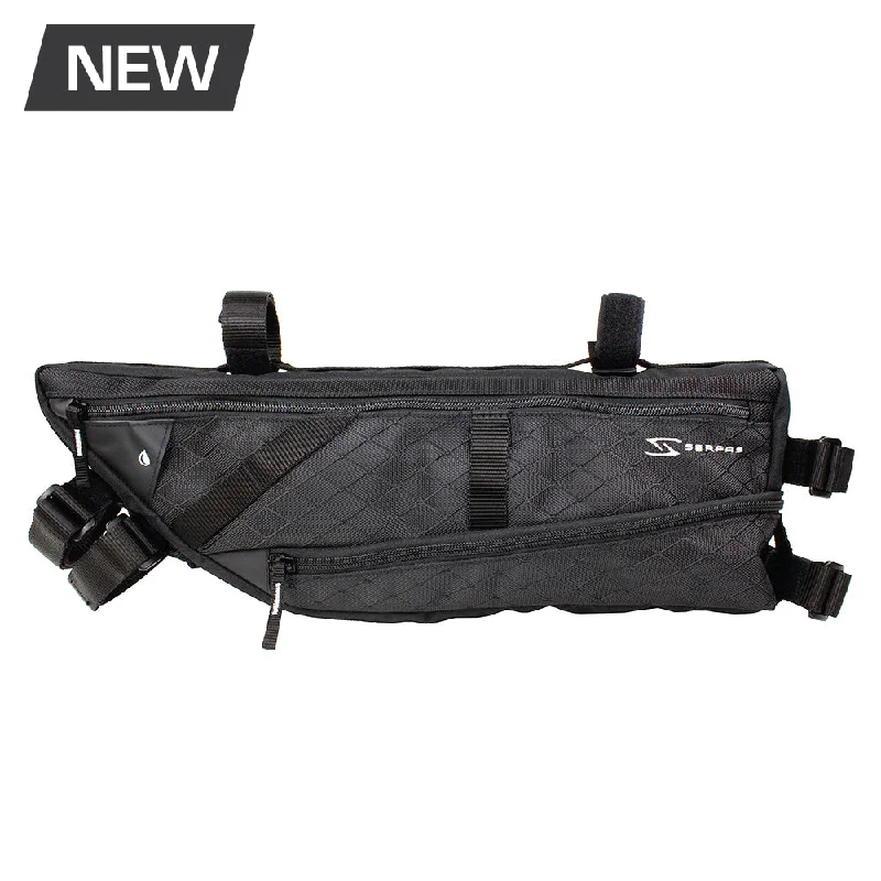 bicycle freestyle strain-Serfas Ark Expandable Half-Frame Bicycle Bag (Black)