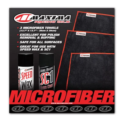 bicycle shoe upgrade-Maxima Micro Fiber Towel 3 Pack Of Towels Micro Fibertowel Maxima Tools