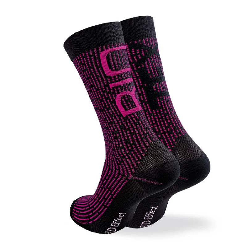 bicycle pad durability-Calze Biotex 3D Fresh - Nero fucsia