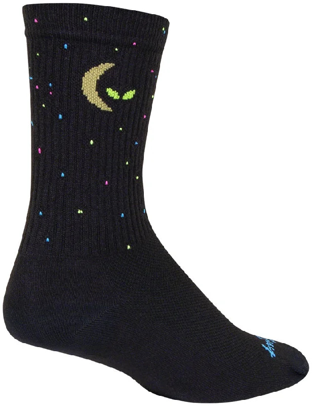 bicycle saddle capacity-SockGuy Crew Lunalien Socks - 6" Small/Medium