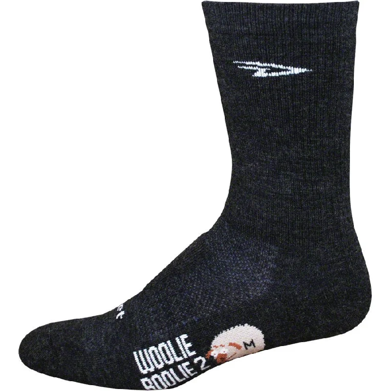 bicycle cleaner tensile-Woolie Boolie Bike Socks - Black