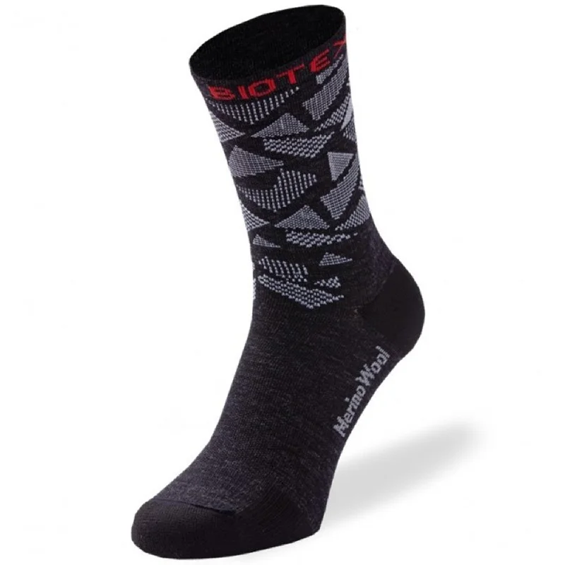 bicycle sidewall performance-Calze Biotex Merino - Nero bianco