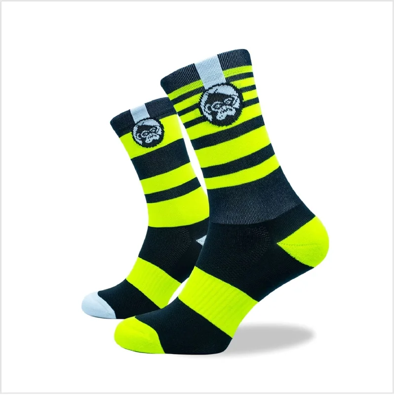 bicycle seatpost capacity-Grumpy Monkey Bumble Bee Socks Yellow Black