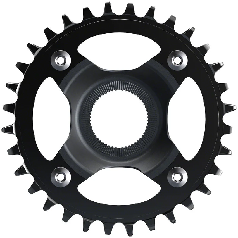 bicycle chain agility-Shimano STEPS CR-EM800 Chainring - 32T Without Chainguard 55mm Chainline BLK