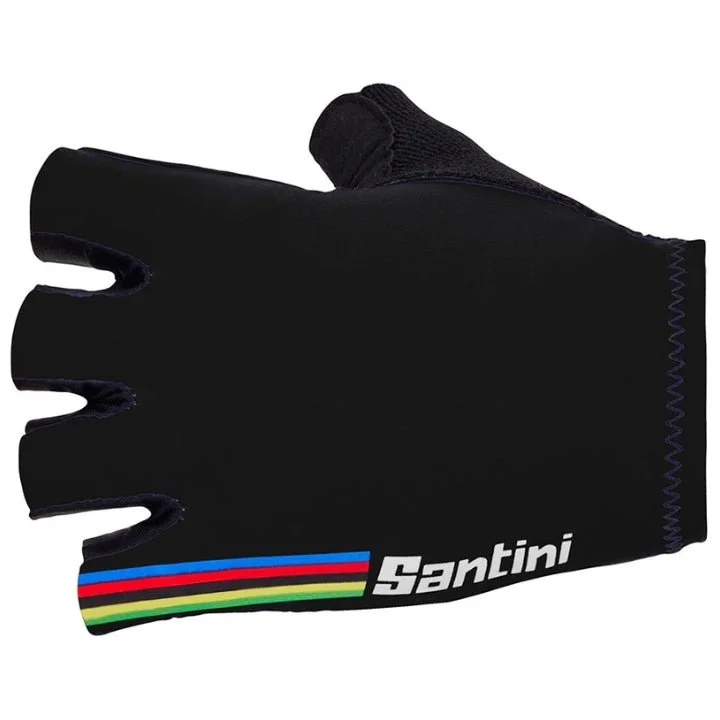 bicycle stationary strain-Santini UCI Official Rainbow Gloves 2023