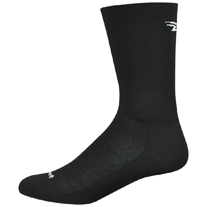 bicycle touring strain-Aireator D-Logo Double Cuff Bike Socks - Black