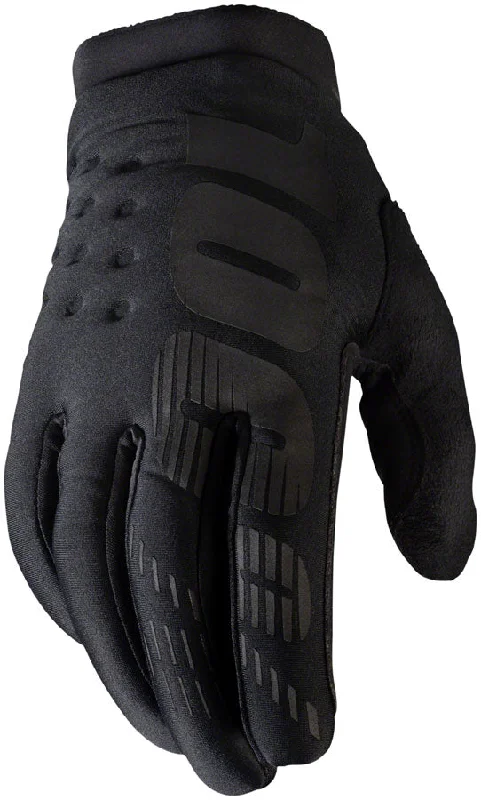 bicycle community strain-100% Brisker Gloves - Black Full Finger Womens Large