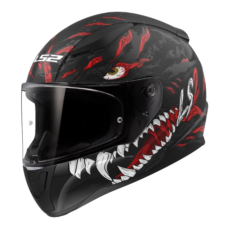 bicycle rotor capacity-LS2 FF353 RAPID II KAIJU HELMET - MATTE BLACK/RED/WHITE