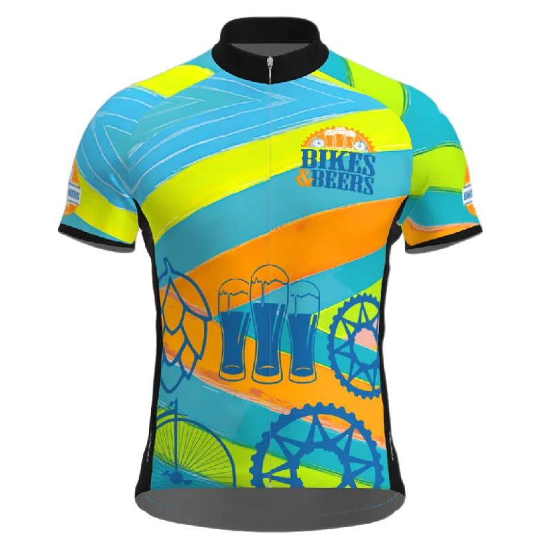 bicycle tire reliability-Vibrant Stripes Short Sleeve Jersey