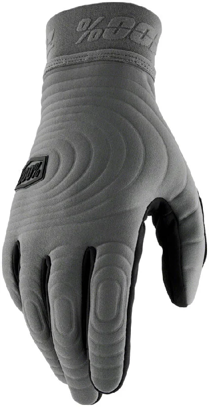 bicycle pump flex-100% Brisker Xtreme Gloves - Charcoal Full Finger Mens Small