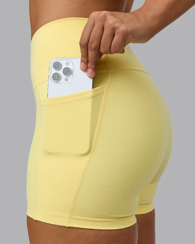 bicycle cleat strain-Fusion X-Length Shorts with Pockets - Lemon