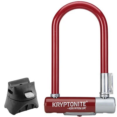 bicycle seatpost versatility-Kryptonite Krptlk2 Mn-7 Merlot W/Flx Frame U-Lock,3.25X7 Kryptolok Mini-7 Color Series 2 U-Lock  Locks