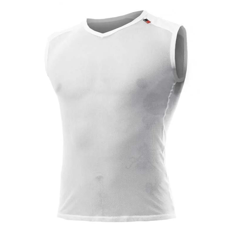 bicycle paint compression-Maglia intima senza maniche Biotex Microrete Velo - Bianco