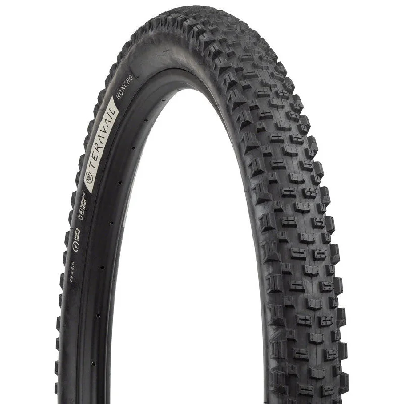 bicycle rim tensile-Honcho Tire - 29 x 2.6 Tubeless Folding Black Durable Grip Compound