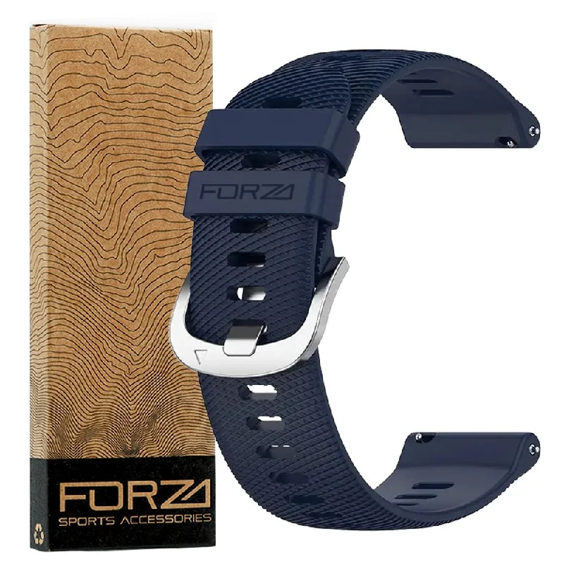 bicycle night strain-Forza 22MM Elite Replacement Watch Strap Garmin Navy Blue