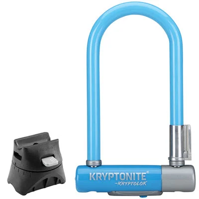 bicycle rotor versatility-Kryptonite Krptlk2 Mn-7 Blue W/Flx Frame U-Lock,3.25X7 Kryptolok Mini-7 Color Series 2 U-Lock  Locks