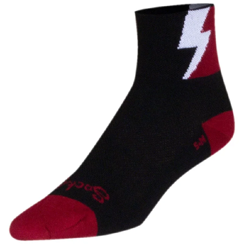 bicycle gear strain-Classic Bolt Bike Socks - Black