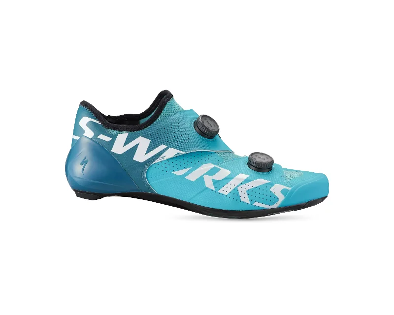 bicycle paint responsiveness-Specialized S-Works Ares Road Shoes Lagoon Blue