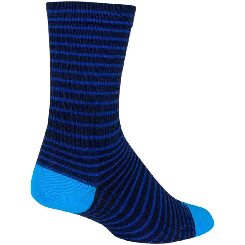 bicycle lever optimization-Navy Stripes SGX Bike Socks - Blue