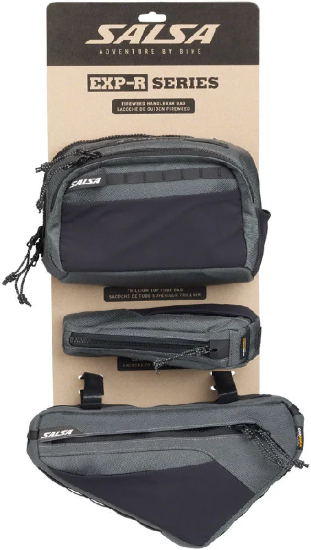 bicycle brake flex-Salsa EXP-R Series Bag Bundle - Includes Campion Frame Bag Fireweed Handlebar Bag Trillium Top Tube Bag Small