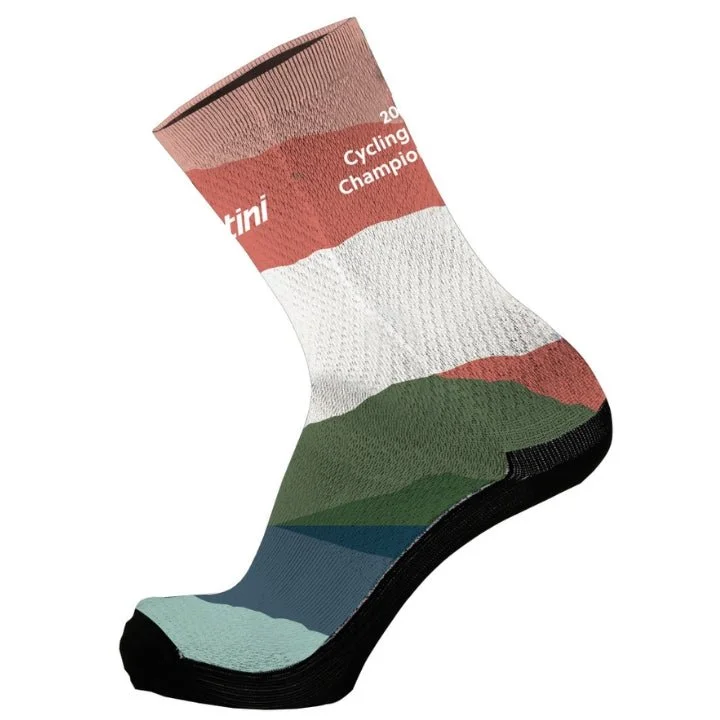 bicycle sidewall performance-Santini UCI World Championships Cloudscape Socks