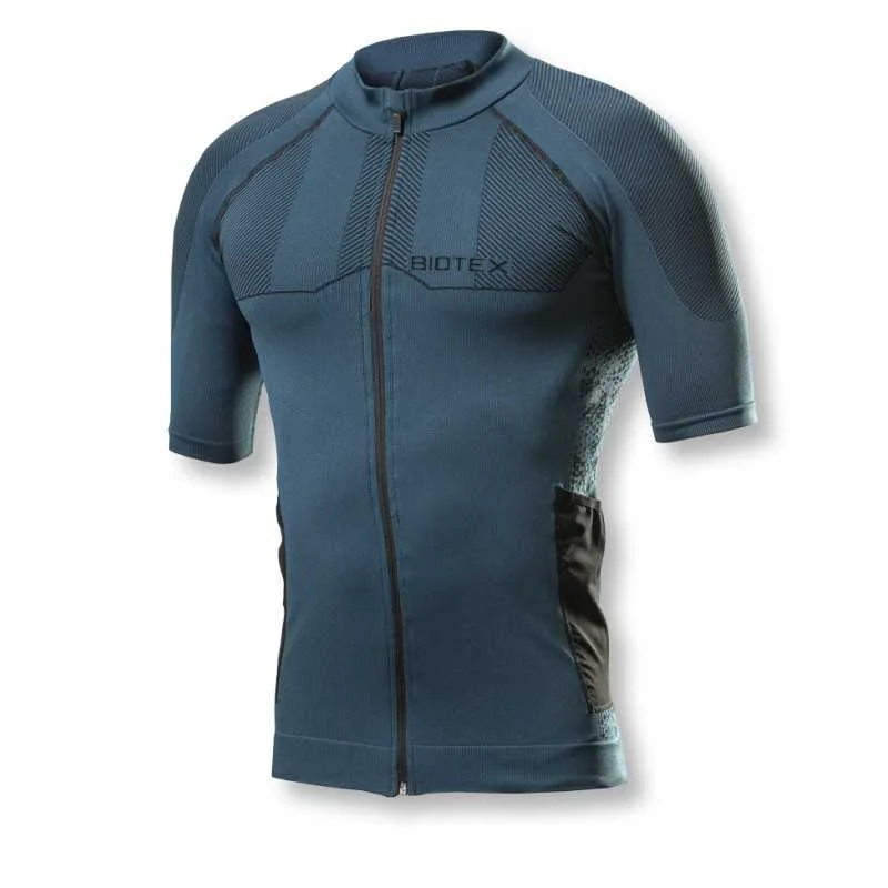 bicycle stationary strain-Maglia Biotex Gravel Ingamba - Blu