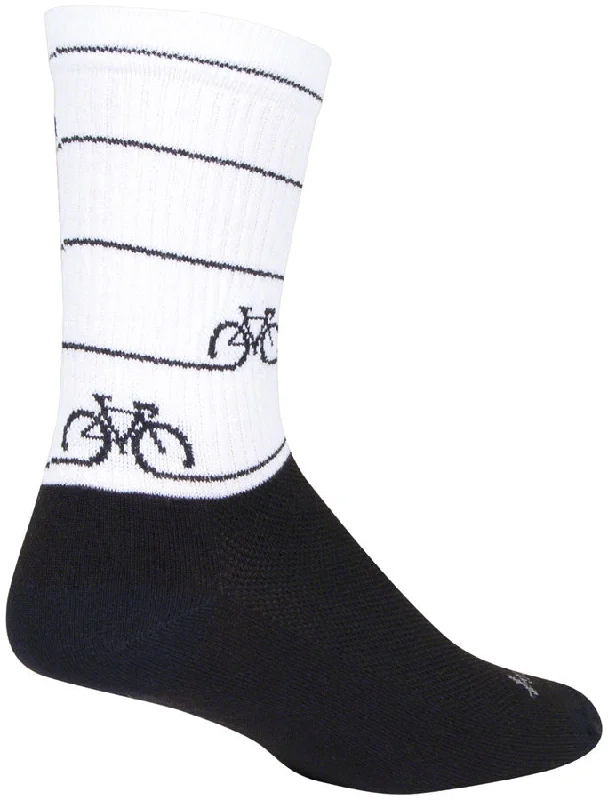 bicycle gear durability-SockGuy Crew Cyclepath Socks - 6" Small/Medium