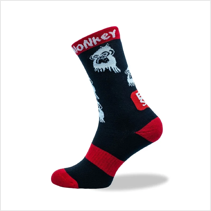 bicycle chain durability-Grumpy Monkey Socks ECSD Black