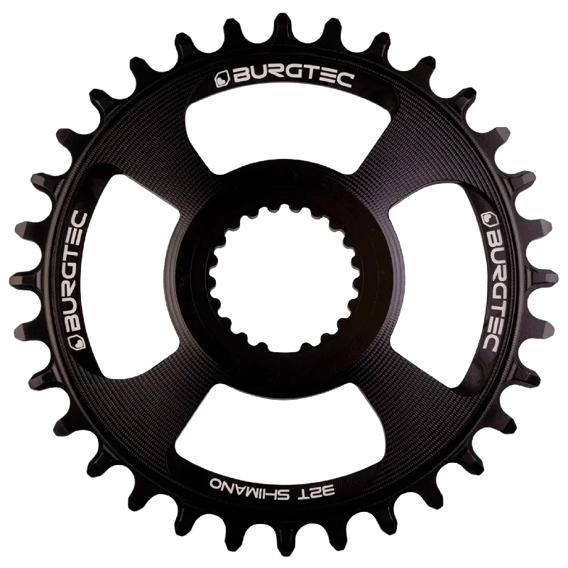 bicycle sidewall endurance-Burgtec Shimano Direct Mount Thick Thin Chainring - 32T - Blk