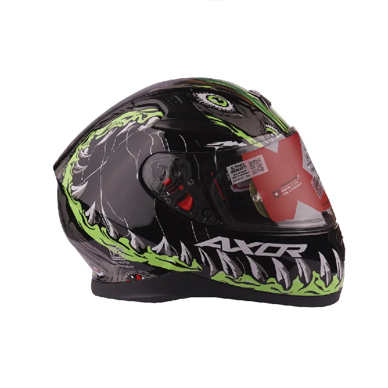 bicycle brake versatility-Axor Apex Beast Gloss Black Green Helmet