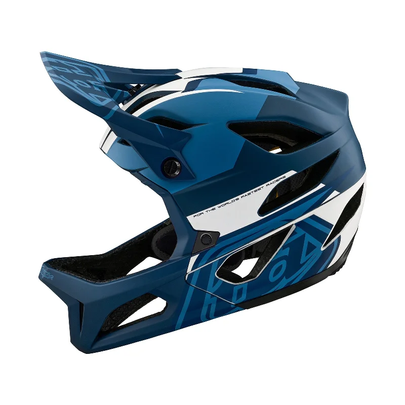 bicycle seatpost torsion-Stage Helmet Vector Blue