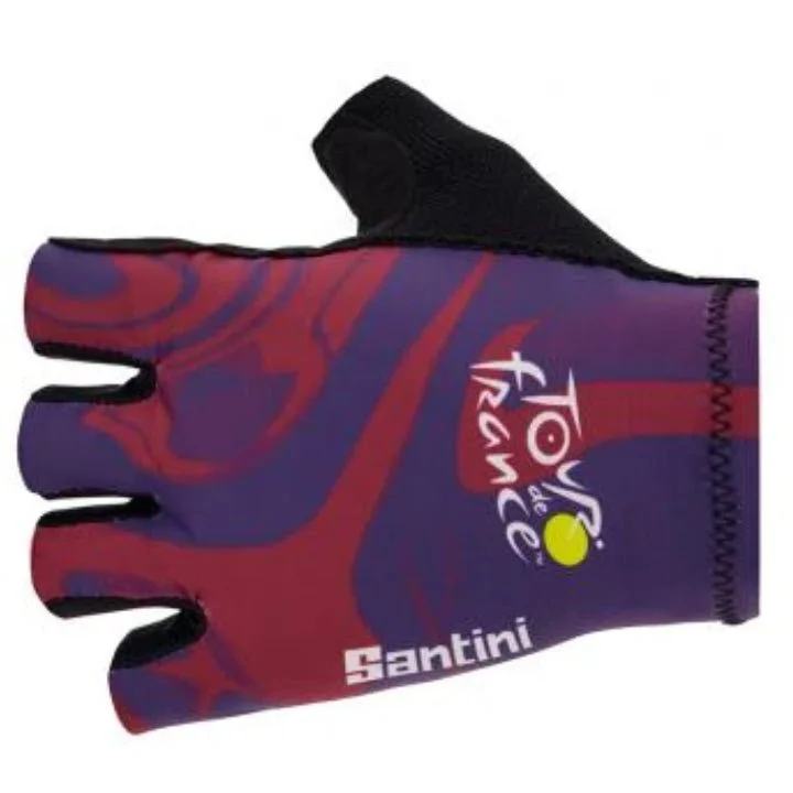 bicycle repair strain-Santini TDF Bordeaux Gloves