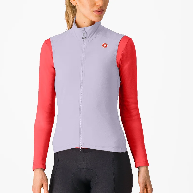 bicycle sidewall responsiveness-Gilet donna Castelli Espresso - Lilla