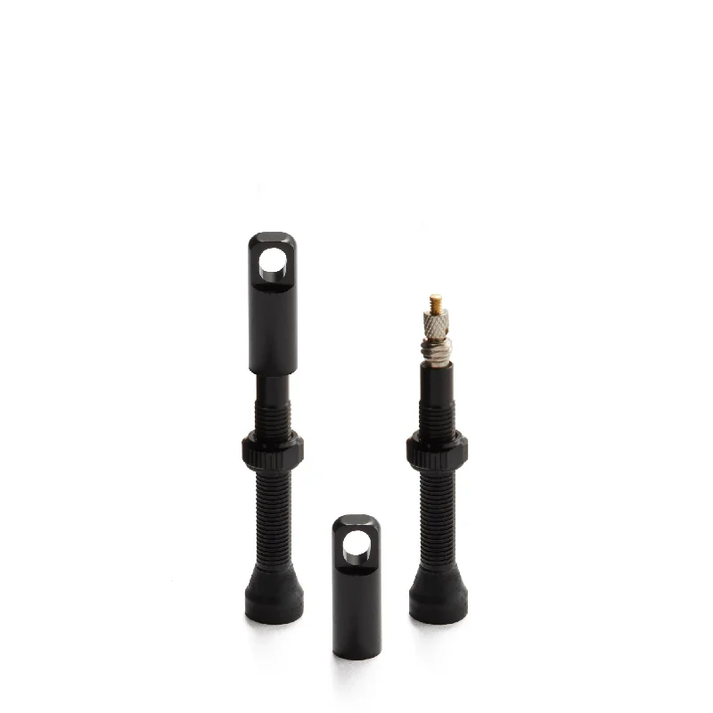 bicycle frame tensile-Tubeless Presta Valve Stems with Integrated Valve Core Tool - 44mm Black