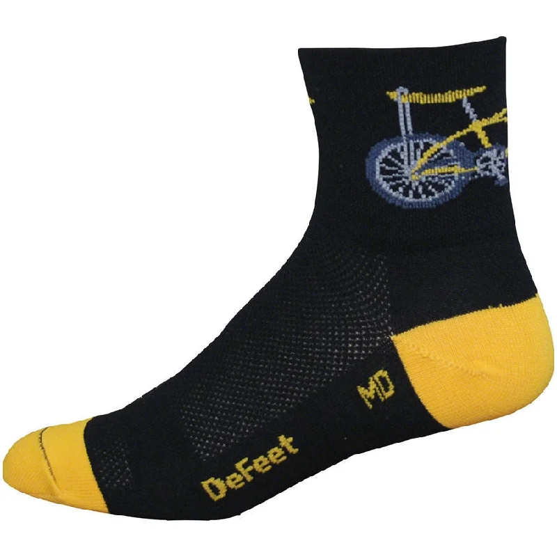 bicycle tire shear-Aireator Banana Bike Socks - Black/Yellow