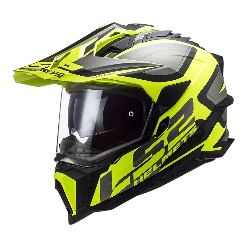 bicycle sidewall stress-LS2 MX701 EXPLORER ALTER HELMET - MATTE BLACK/HI-VIS YELLOW