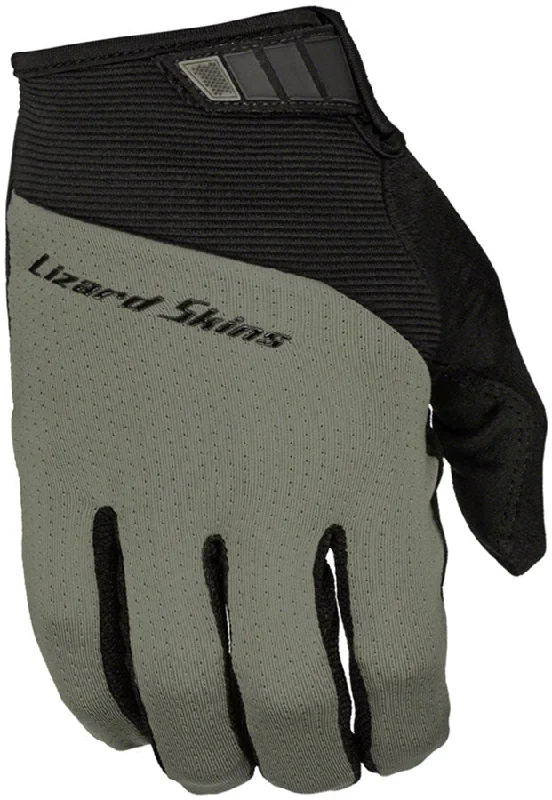 bicycle lever optimization-Lizard Skins Monitor Traverse Full Finger Gloves Titanium Grey XXL Pair